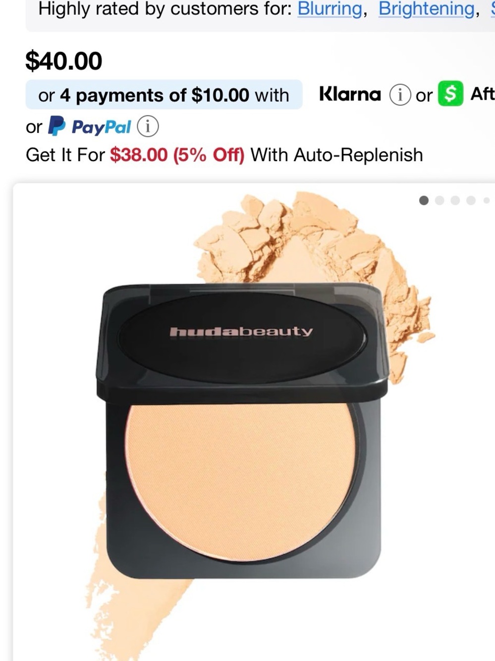Huda Beauty Pressed powder banana bread